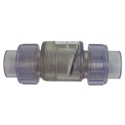 True Clear Union Check Valve 1" SxS