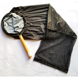 Tom's Aquatics Black Sock Net w/ Wood Handle 12" Diameter