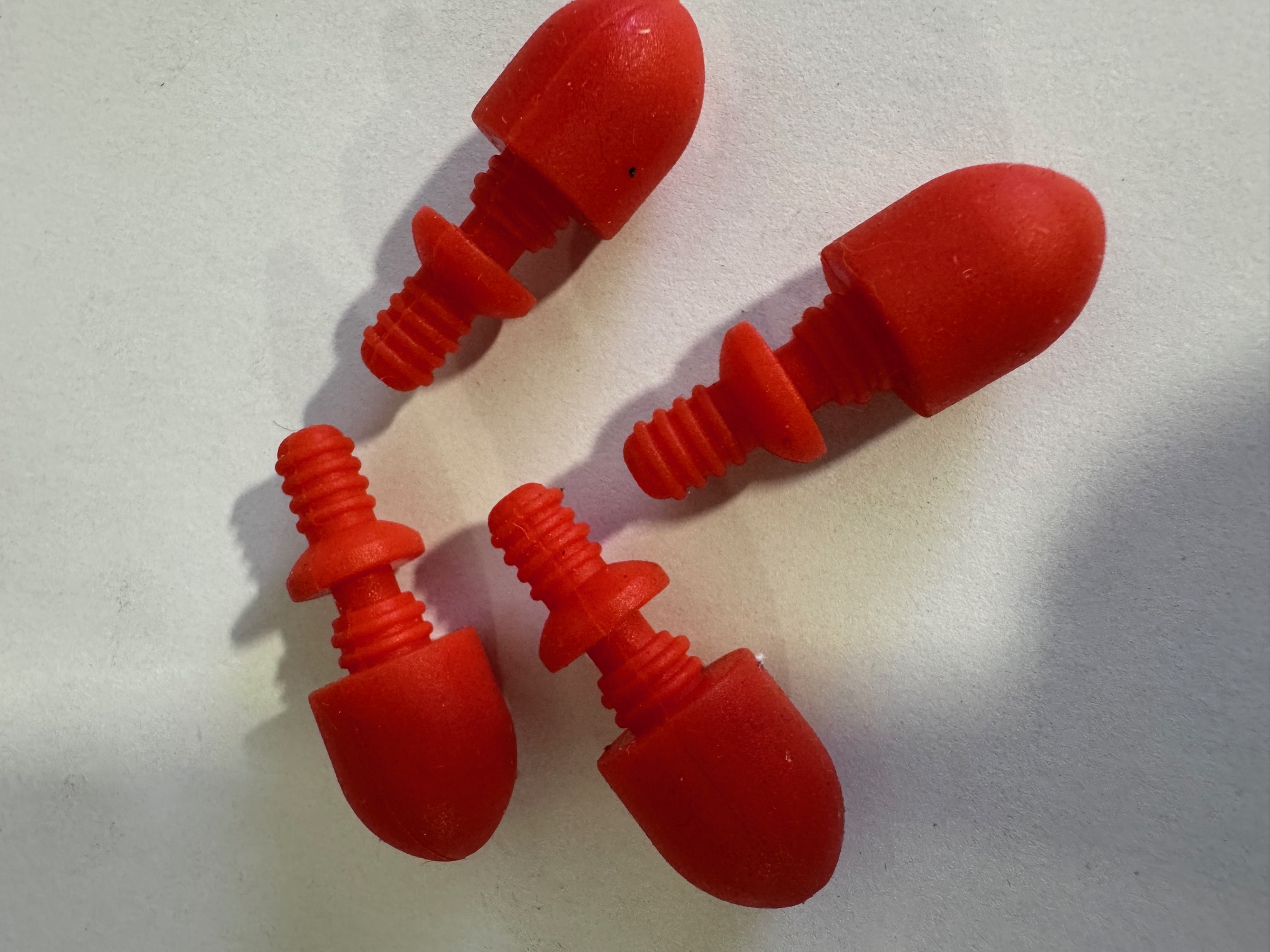 Round Red Rubber Feet (4pcs)