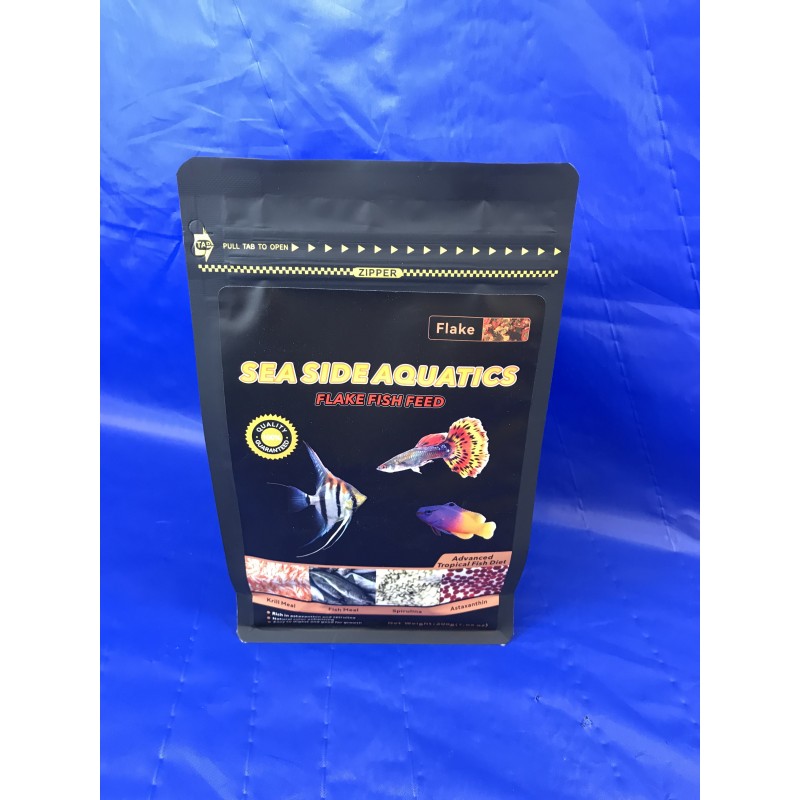 Premium Flakes Food 200Gram - Sea Side Aquatics (image for) Premium Flakes Food 200Gram - Sea Side Aquatics