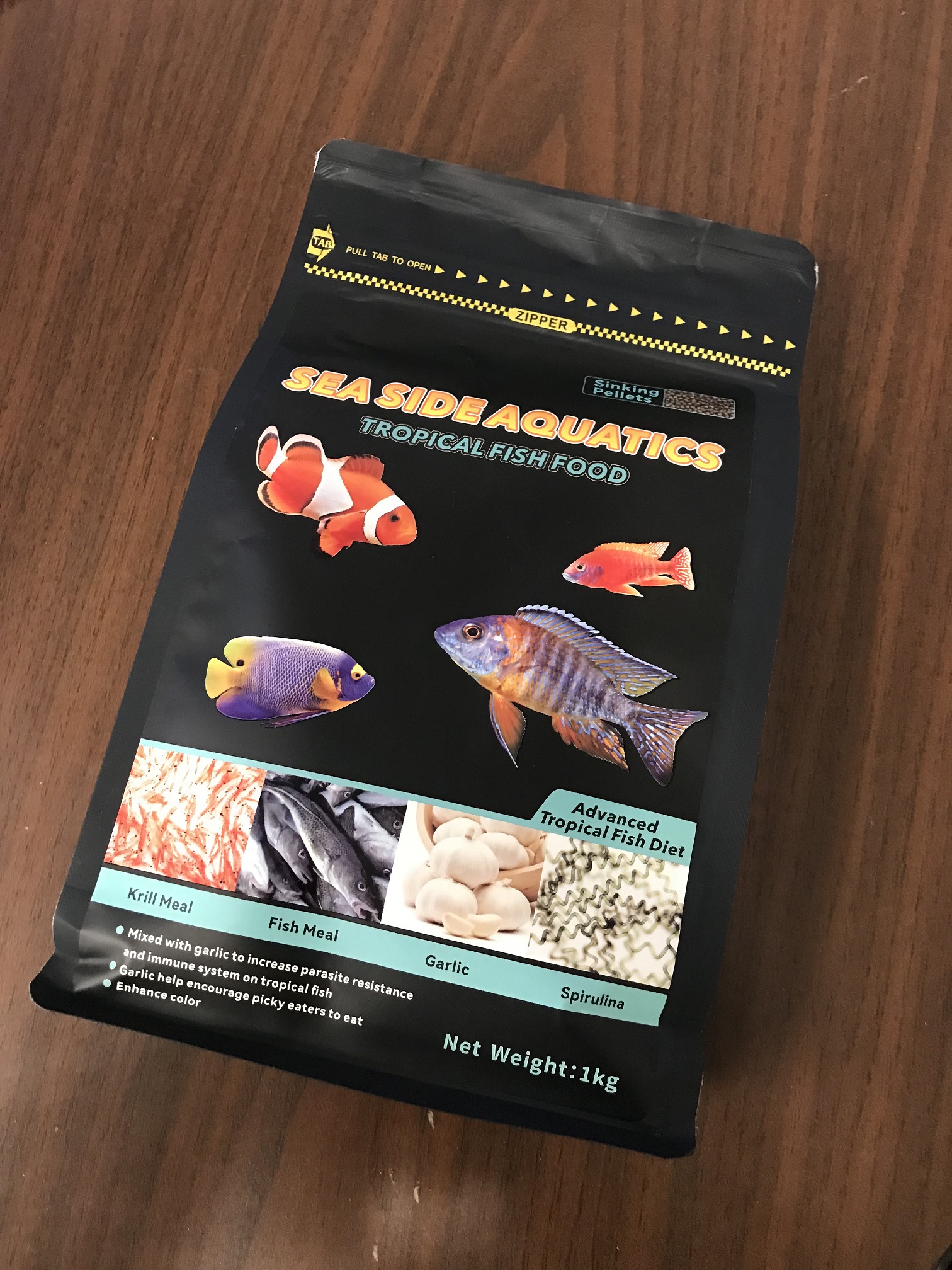 Premium Tropical Fish Food Sinking 1KG - Sea Side Aquatics