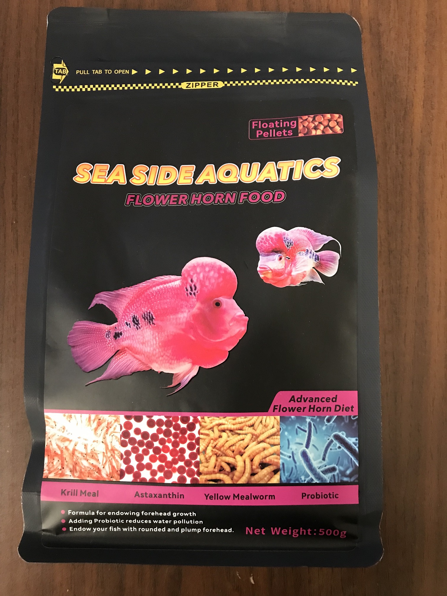 Premium Flower Horn Food 500Gram - Sea Side Aquatics