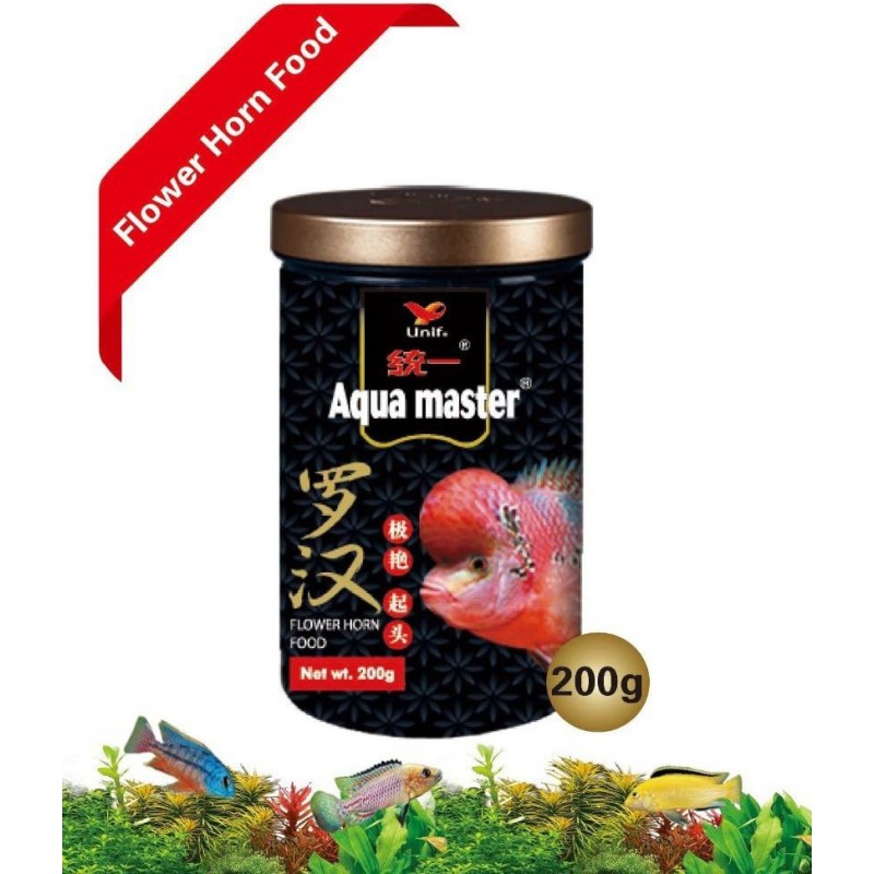 Flower Horn Food 200g - Medium Pellet Aqua Master